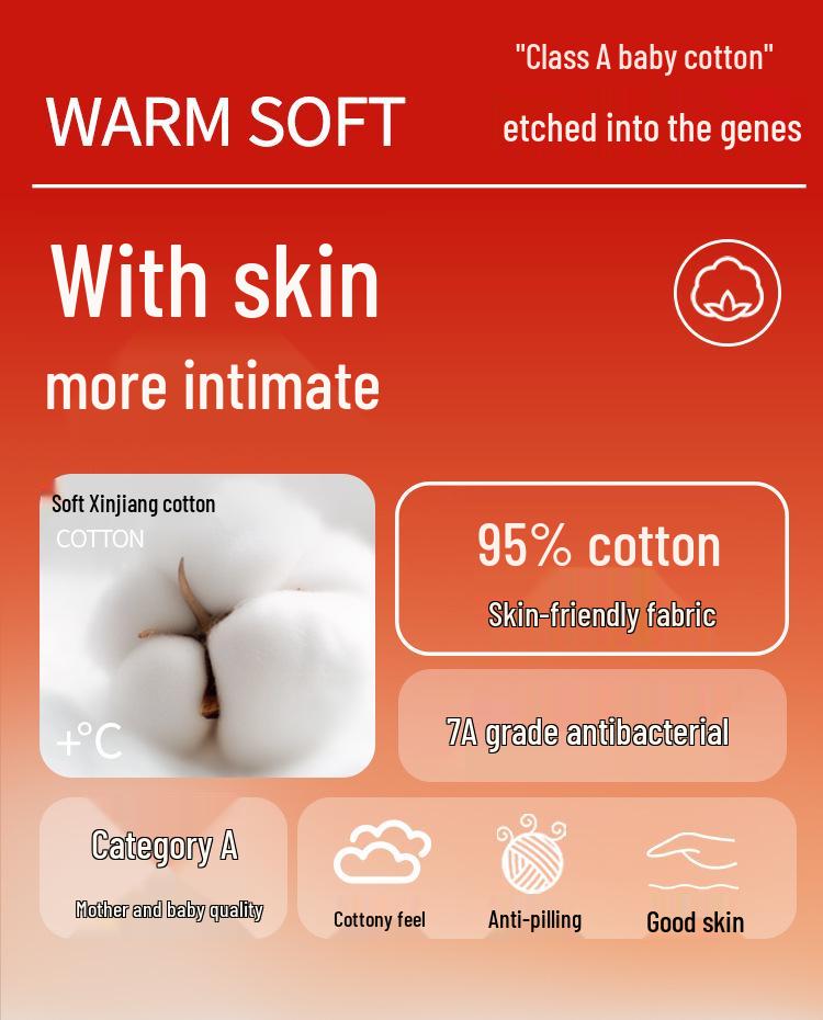 Dámské hřejivé spodní prádlo z čisté bavlny s kulatým výstřihem pro podzim/zimu