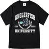 Fashion Summer Man Tshirt Anglerfish University Est 2025 Fish Emblem Short Sleeve Relaxed Fit Round Neck Tshirt Teeshirt Male