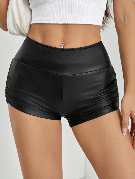 In Stock: 2025 Summer Butt-Lifting Sexy Solid Color Women's Hot Pants Shorts - European and American Style.