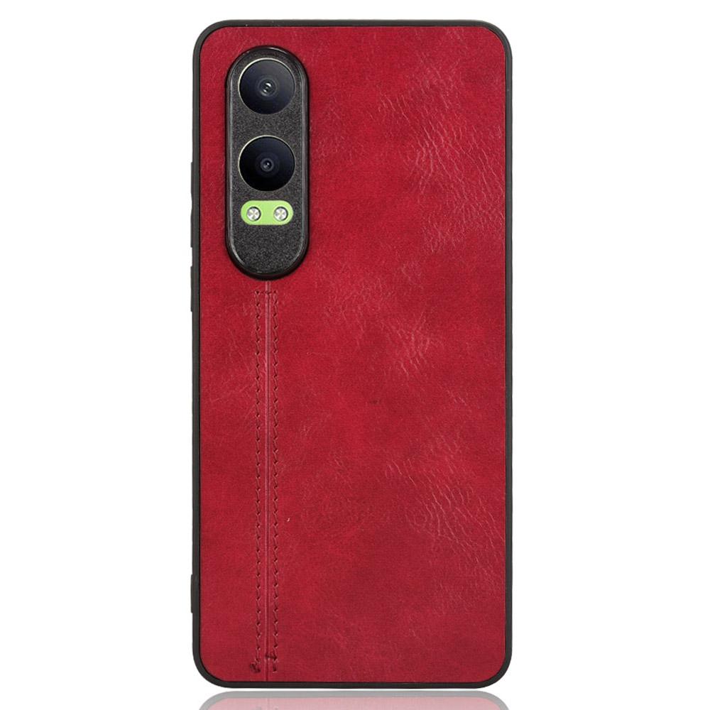 

For OnePlus Nord CE4 Lite 5G/Oppo K12x 5G (China) Case Stitching Line Leather Back Phone Cover Red