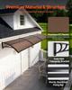 Awnings for Door Entrance, 38 X 117 In, Exterior Front Door Window Awnings with Drainage & ABS Bracket, Rain Snow Sun Protection, Overhang