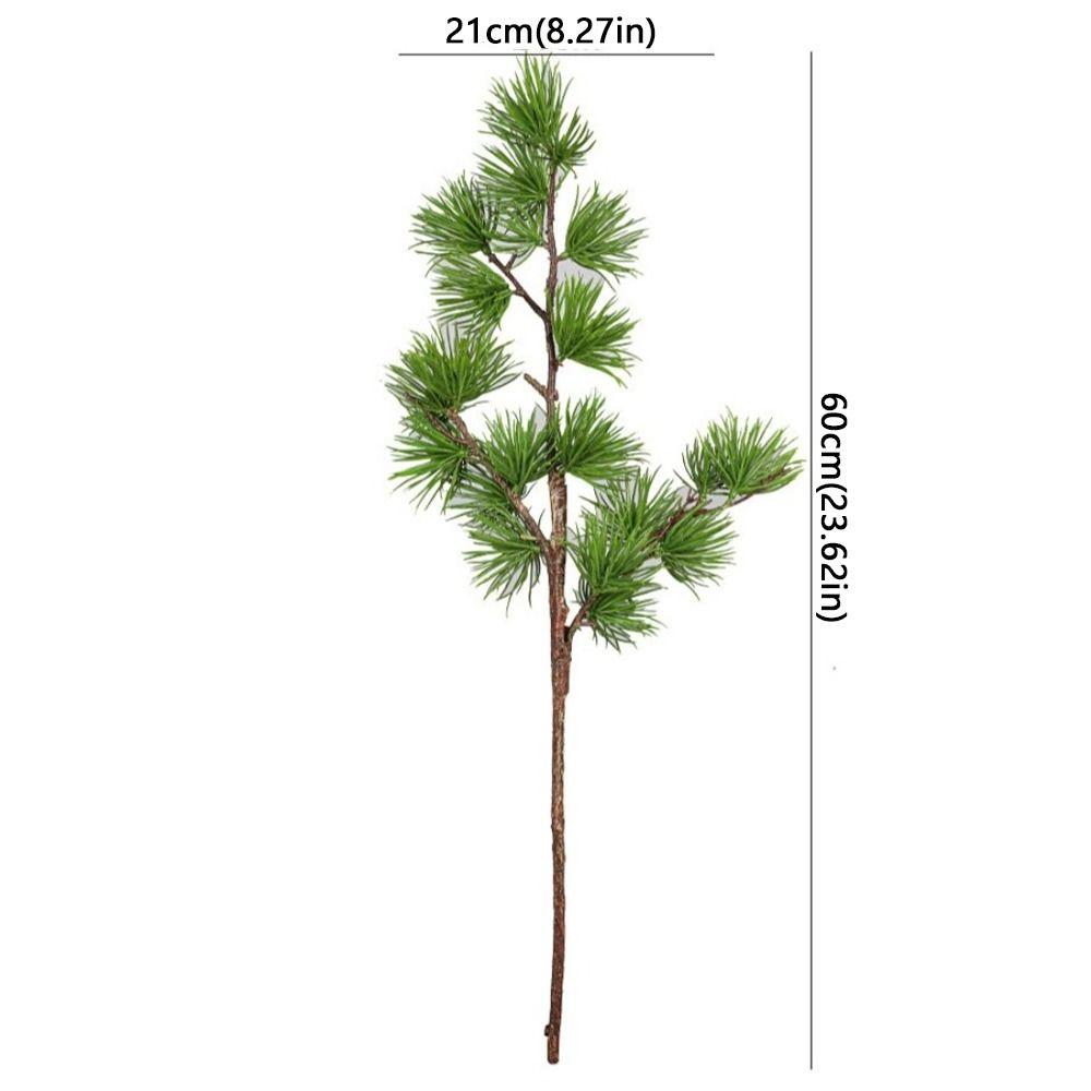 Reception Decor 60 CM Artificial Pine Branch Plastic Realistic Pine Trees Plants Luxury Decorative Fake Plants Hotel Lobby