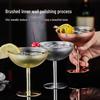 Creative High-Stemmed Stainless Steel Cocktail and Ice Cream Glass