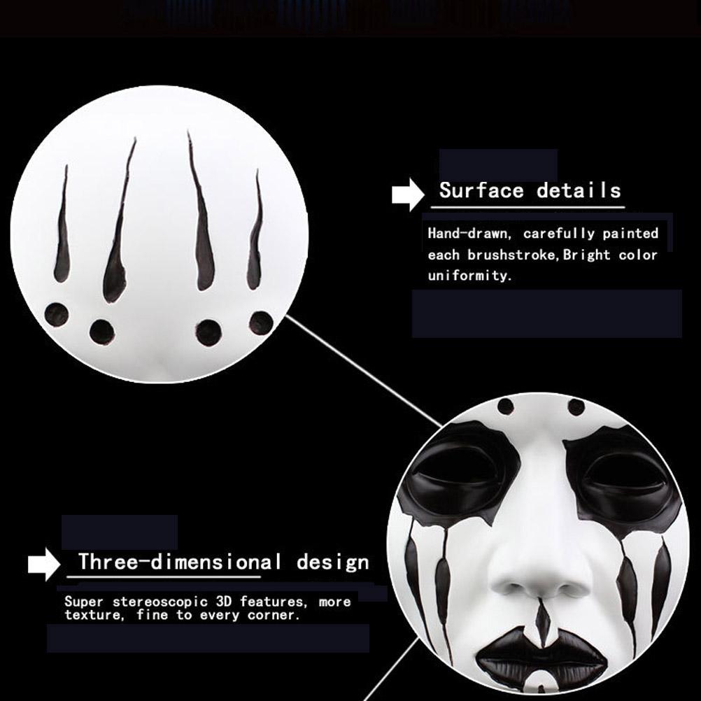 Classic Face Cover Halloween Horror Party Face Cover Adjustable Entertainment Themed Resin Head