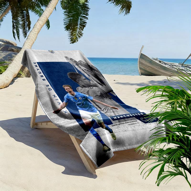 Man City'S Rodri Versatile Defender Waves Beach Towel Beach Towel For Vacation Photos Outdoor Camping Seaside Absorbent Bath Towel