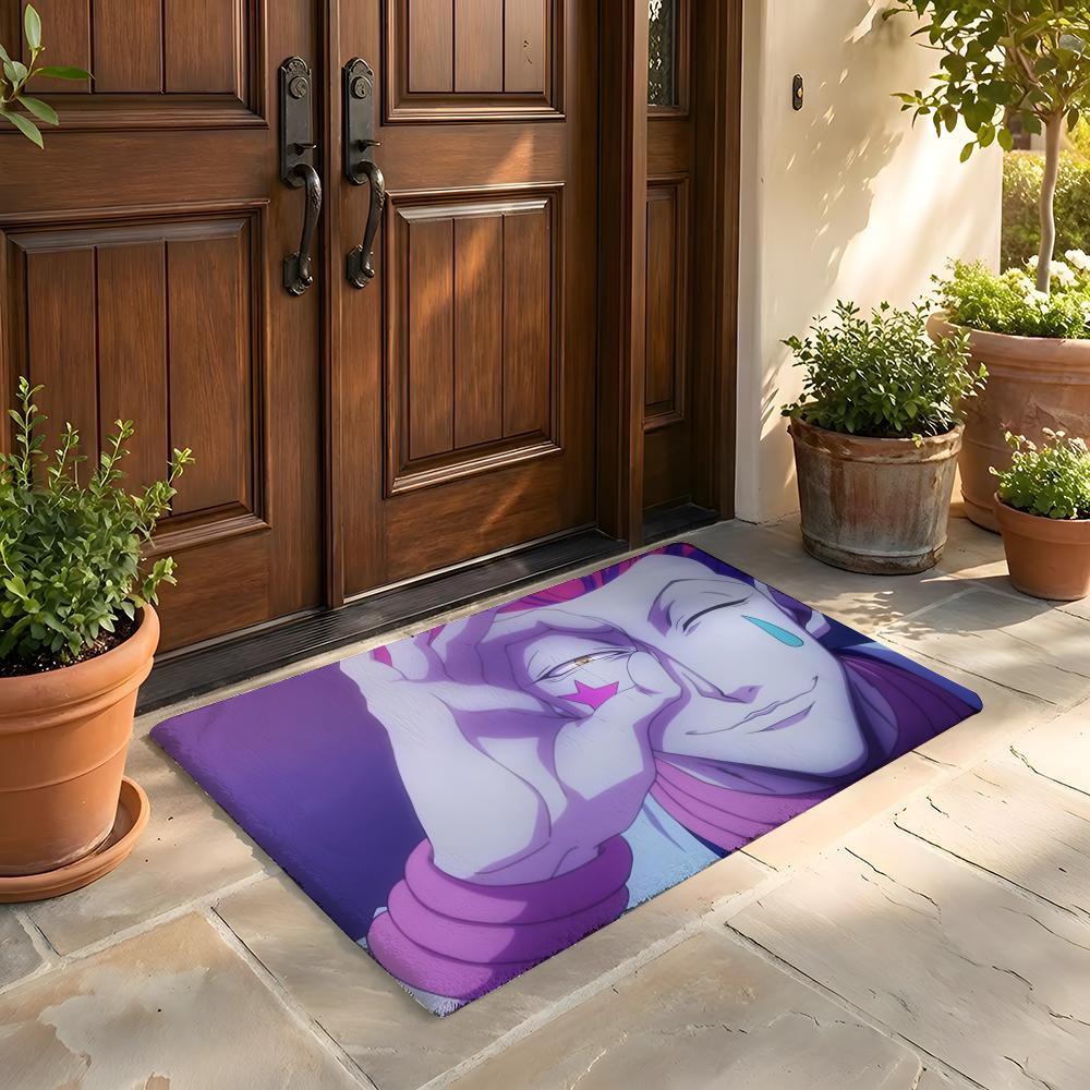 Floor Mat Soft Flannel Rug Non-Slip Absorbent Mat for Bathroom Bedroom Home Decor H-Hunter and H-Hunter Anime