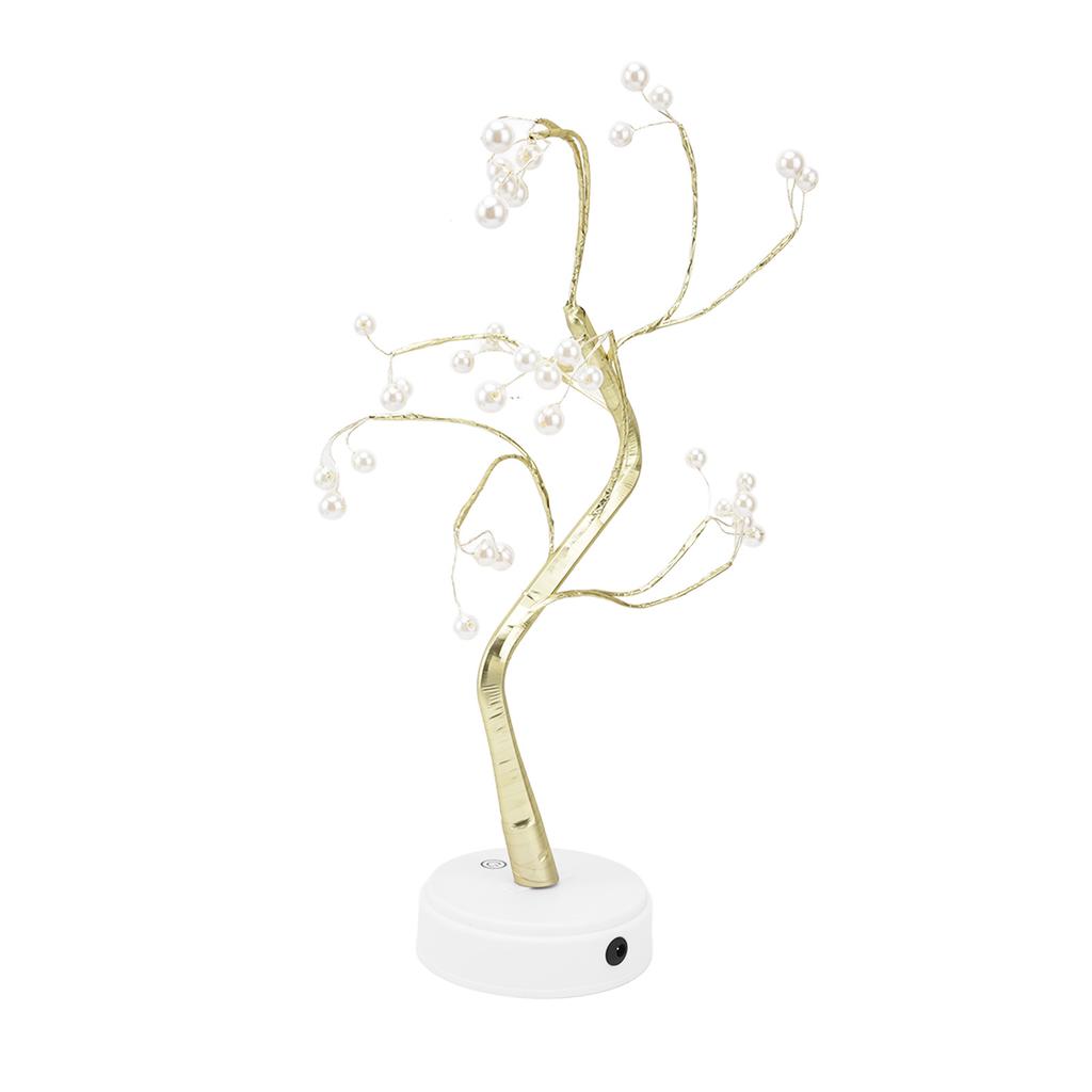 Tabletop Bonsai Tree Lamp Adjustable Safe Use Stable Night Light with Copper Wire USB Cable for Home Christmas