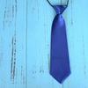 Elastic Silk Tie: Simple, Solid Color, Lazy Man's Design for Kids