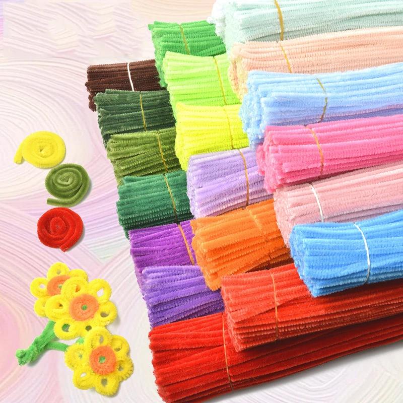 100pcs Multicolor Chenille Twist Sticks- DIY Craft Sticks, Colorful DIY Craft Supplies, Party Supplies,Colourful Twist Stick