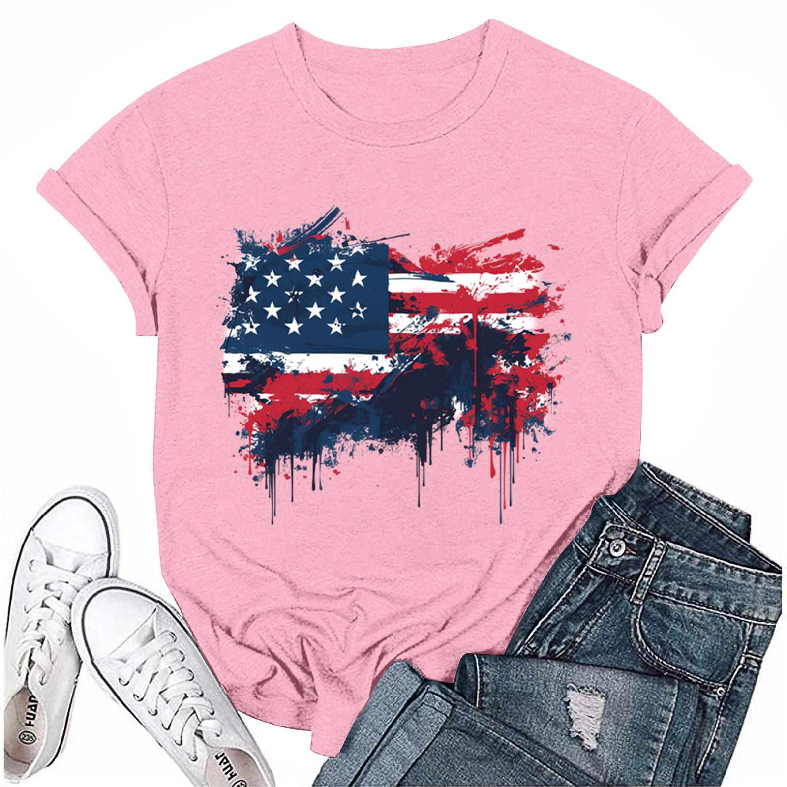 

Женская мода повседневная футболка с круглым вырезом и короткими рукавами, топ, футболка, топ S розовый