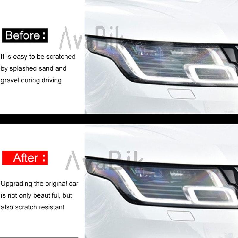 Car Headlight Protective Film For Land Rover Range Rover Vogue 2018- PPF TPU Blackened Transparent Modification Anti-scratch