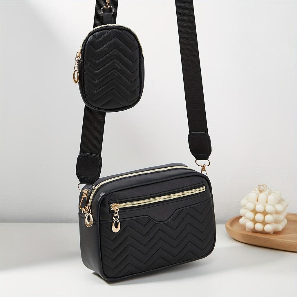 1pcs Women's Shoulder Crossbody Bags - Two-Piece Set, Stylish & Compact for Daily Use