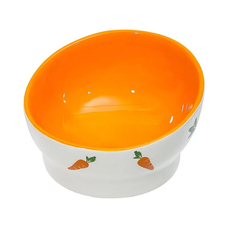 

Non Slip Rabbit Feeder Bowl Hamster Ceramic Bowl Feeding Basin Bowl Cat Dog Food Bowl for Puppy Kitten Small Animals Birds