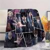 Wednesday Addams Print Flannel Blanket, Ultra Soft High Quality All Seasons Warm Throw, Home Decor Cozy Blanket, Perfect Christmas Gift