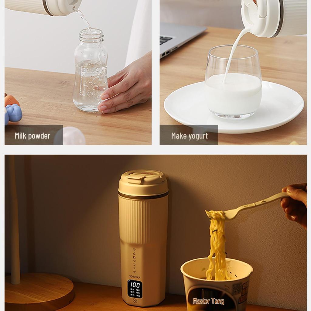 Japan SDRNKA Portabel Elektrisk Resevattenkokare - Vattenkokning och Uppvärmning Isolerad Kopp med Konstant Temperaturkontroll