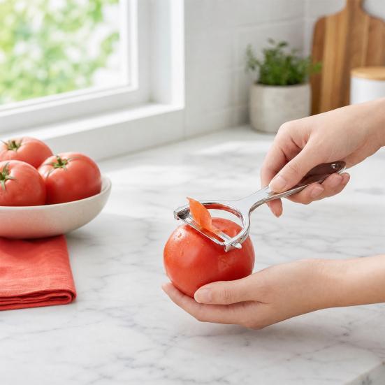 Yousheng Multifunctional Peeler, Zinc Alloy Vegetable Fruit Cutter for Potato Apples, Ergonomic Kitchen Scraper with Hanging Hole