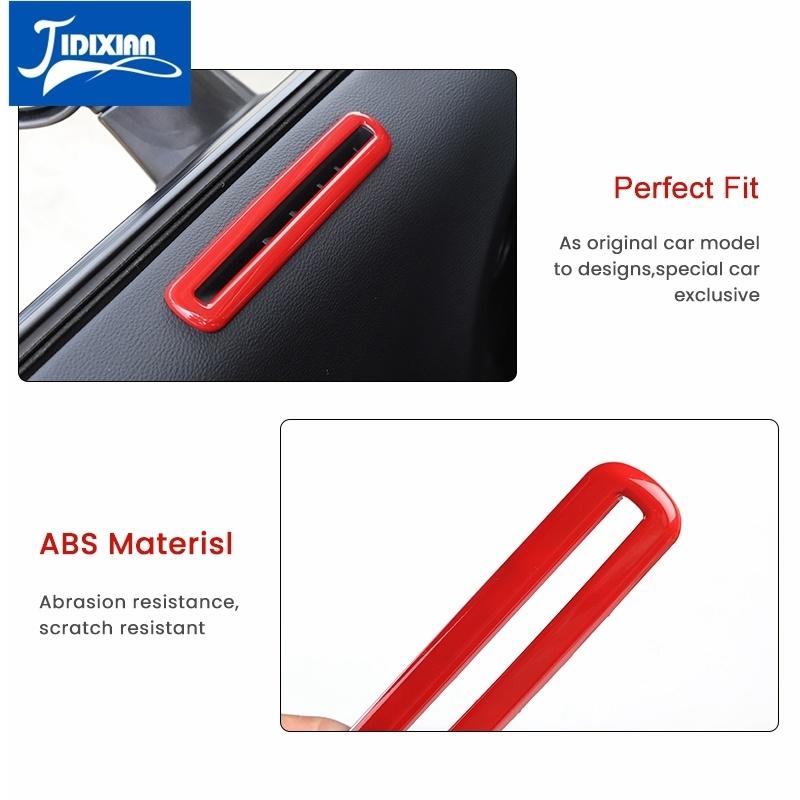 

JIDIXIAN Car Door Air Outlet Vent Decoration Cover Stickers for Dodge Challenger 2015 2016 2017 2018 Up Interior Accessories