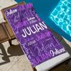 Custom Name Beach Towel Personalized Text 160x80cm Microfiber Bath Towels All Season Soft Absorbent Blanket
