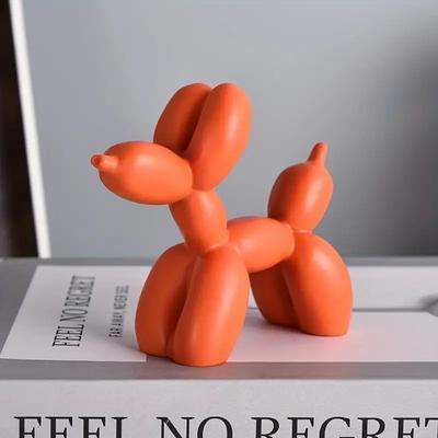 Globos Estilo Moderno Estatuas de Cachorros Adornos de Escritorio Decoración del Hogar Escultura Artesanal de Cachorro Figura de Perro Dibujos Animados Nórdicos de Resina Oficina