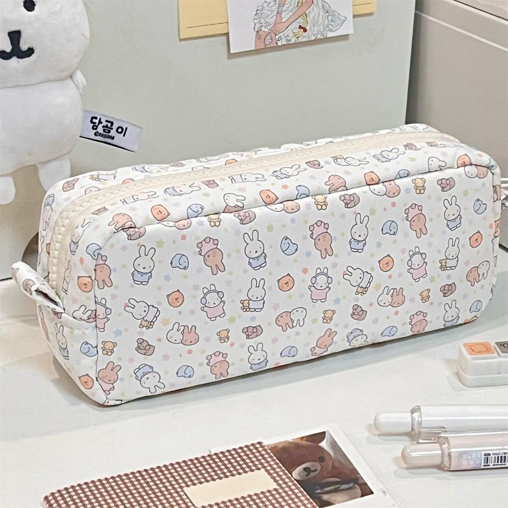 Miffy Kawaii Large Capacity Stationery Pencil Case Lipstick Cosmetics Storage Makeup Bag Cute Gift Toy S