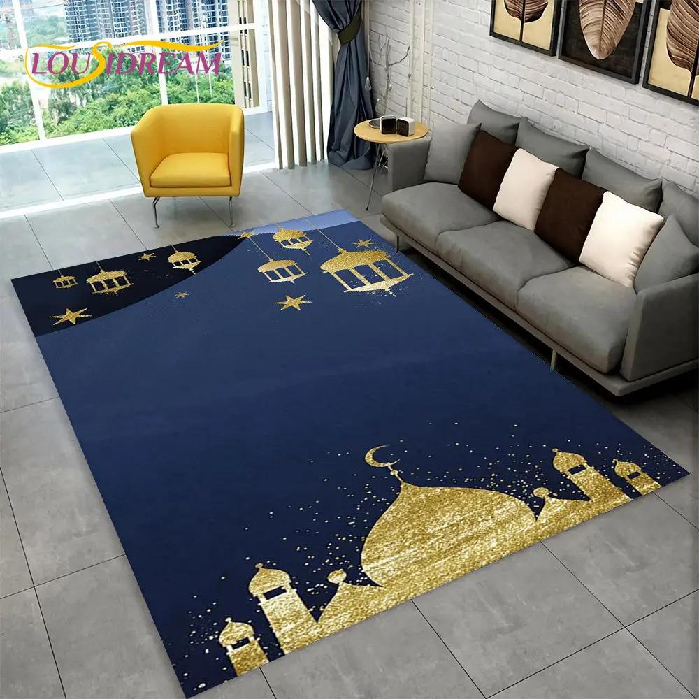 Islam Muslim Portable Prayer Kneeling Poly Mats,Carpet Rug for Living Room Bedroom Sofa Mosque Decor,Waterproof PrayerFloor Mat