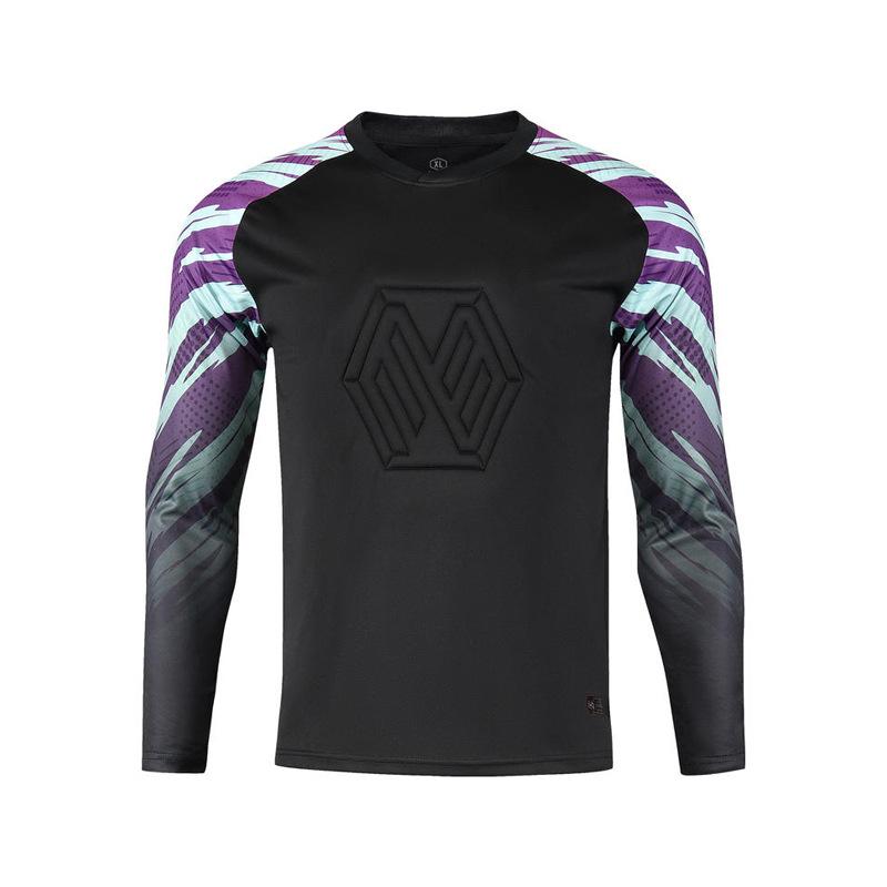 Football Goalkeeper Jersey Set Men's Adult Long-sleeved Sponge Pads Game Training Goalkeeper Jersey Spot Wholesale
