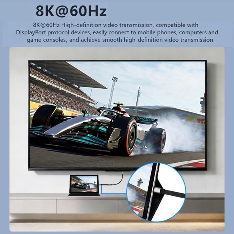 USB4 V2.0 Type C Extension Cable 80Gbps Data Transfer 8K Video Output Fast Charging For Laptop Phone And Monitor