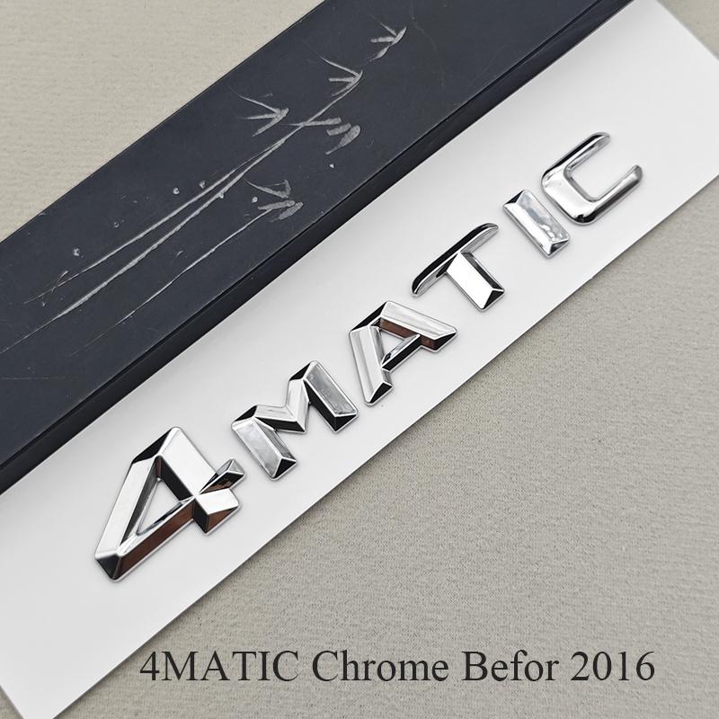 3D ABS Chrome Car Letters 4MATIC 4 MATIC Rear Trunk Badge Emblem For Mercedes Benz C E G S GLC GLS Class AMG Sticker Accessories