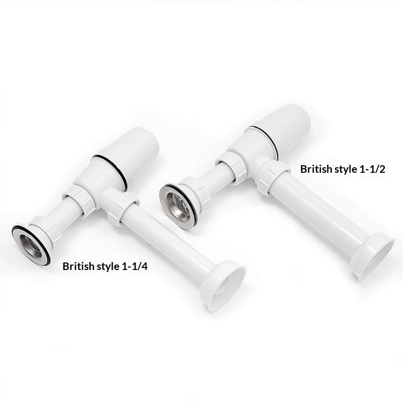 Kitchen Sink Pvc P-Trap Set For Lavatory Kitchen Sink Heavy Duty Anti-Clog Drain Trap
