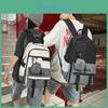 Blocked Fashionable Color Letter Printed Large Capacity Student Backpack