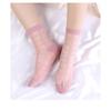 1 Pair Summer Thin Transparent Casual Women Socks Plaid Breathable Funny Ankle Sock