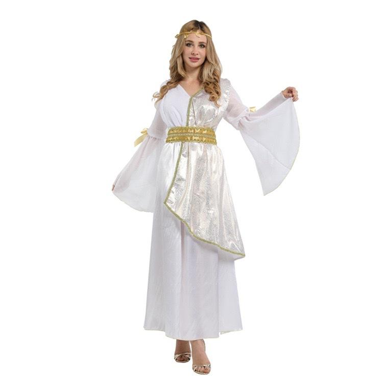 Vestido de diosa griega Atenea, noble y elegante, disfraz de cosplay para mujeres adultas, fiesta de Halloween, atuendos árabes