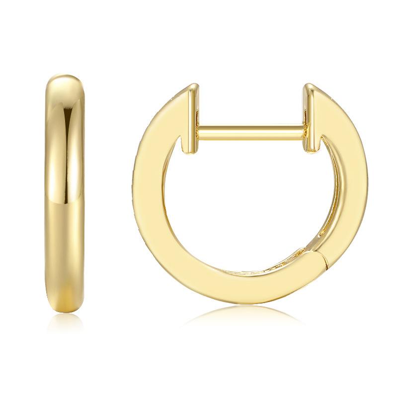 

4Pcs/set Gold Plated Copper Minimalist Huggie Hoop Earrings for Women Simple Metal Circle Small Earring Punk Unisex Rock Jewelry