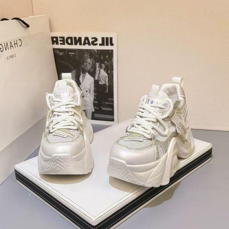 

Dad s new shoes 22 lightweight outsole heightened mesh breathable summer rhinestone casual shoes sports hongjie 35
