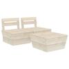 Garden Furniture Set - Wood - 120 X 60 Cm - Modular Design - 4 People - Rustic Charm