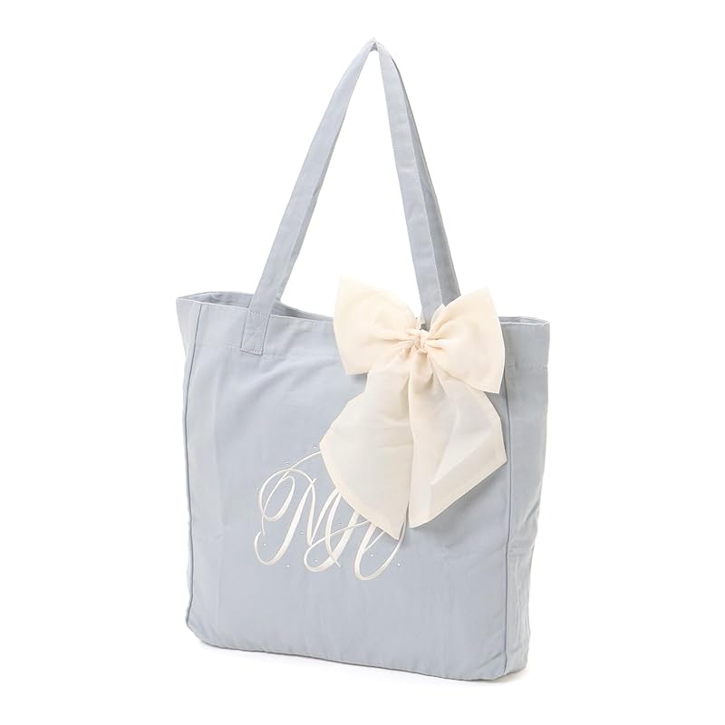 

[Majestic Legon] Ribbon motif set logo tote bag 1047122504 blue