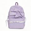 Mochila Escolar de Estudiante con Encaje de Lazo Gran Capacidad para Mujer