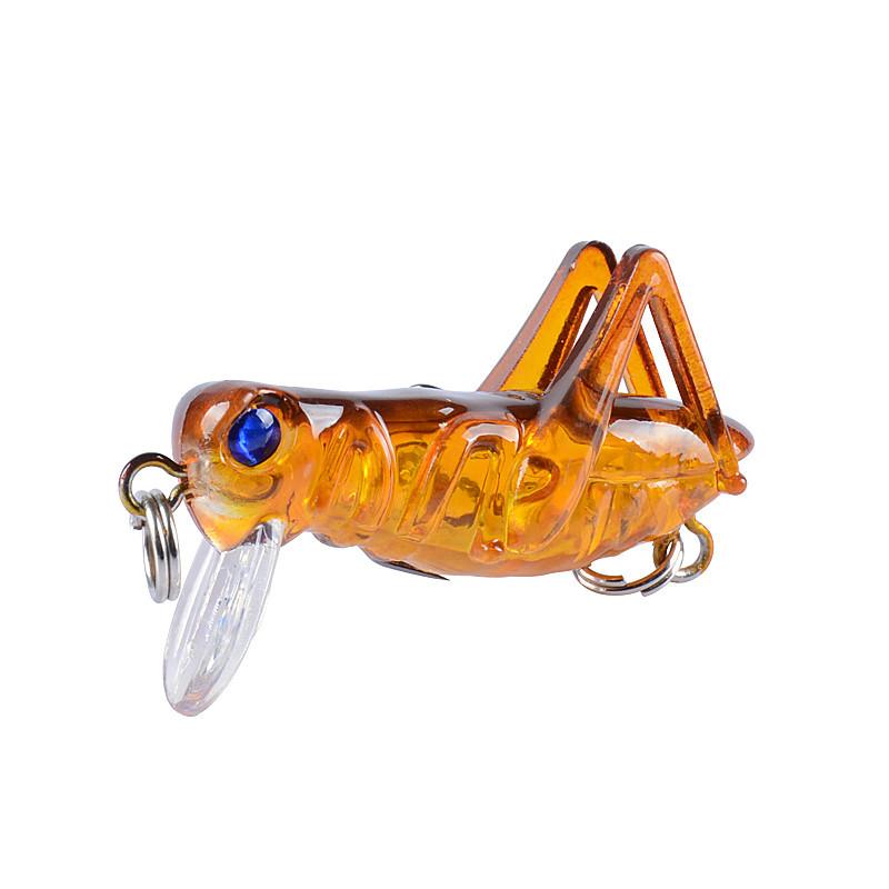 1 Stück Heuschrecke 4cm/3g Insekten Minnow Angelköder Haken Köder Falscher Köder Harter Angelköder Rasselperle 3D AugeInsekten Minnow Mikro-Objekte