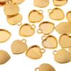 50 Stück 15x12mm Herz Anhänger Rohling Cabochon Basisfassung Tabletts DIY Schmuck