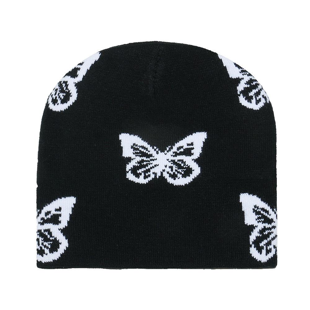 Shein autumn and winter cute warm knitted hat ear protector butterfly little yellow duck frog pullover hat wool hat female