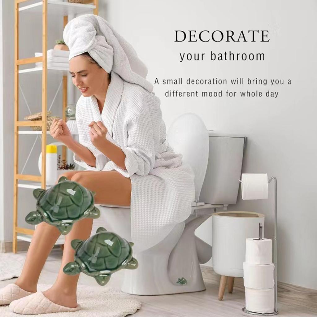 2 Pack Resin Turtle Toilet Floor Bolt Cover for Bathroom Decor Dust Debris Prevention Smooth