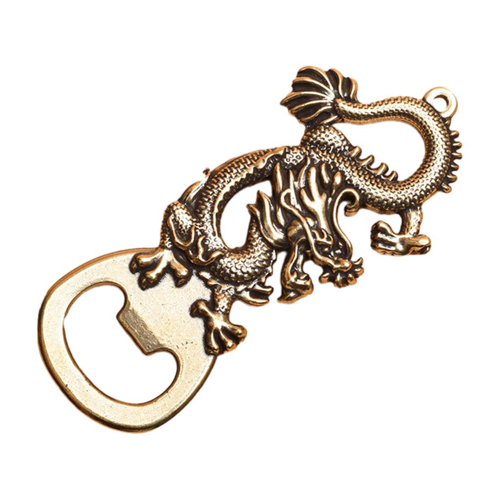 Dragon Bottle Opener Personalized Keychain Animal Shaped Beer Open Tools Brass Mens Bottle Opener Kitchen Bar Accessory