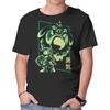 Unisex Crew Neck T-Shirt Courage And Ganon Graphic Short Sleeve Casual Tee
