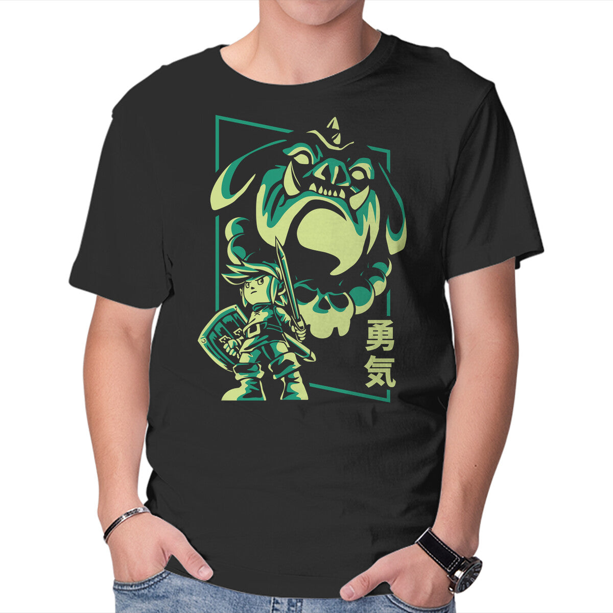 Unisex Crew Neck T-Shirt Courage And Ganon Graphic Short Sleeve Casual Tee S