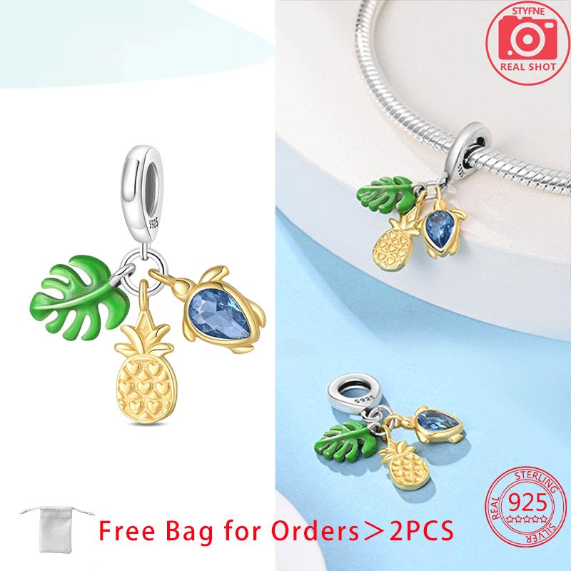 Authentic Copper Summer Coconut Cocktail Wine Coffee Charm Bead Charms Bead Charms Pendant Compatible With Women Bracelets Do It Yourself Jewellery De