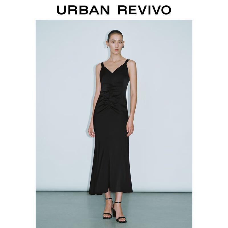 

UR Women s Pleated V-Neck Midi Dress S