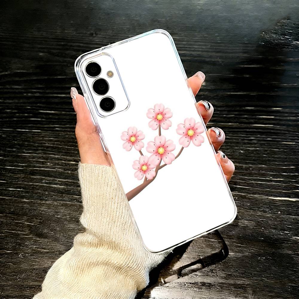 spring emojis Phone Case For SamsungA10,12,20,21S,30,31,40,50,51,52,70,71 Transparent Cover Samsung a714g