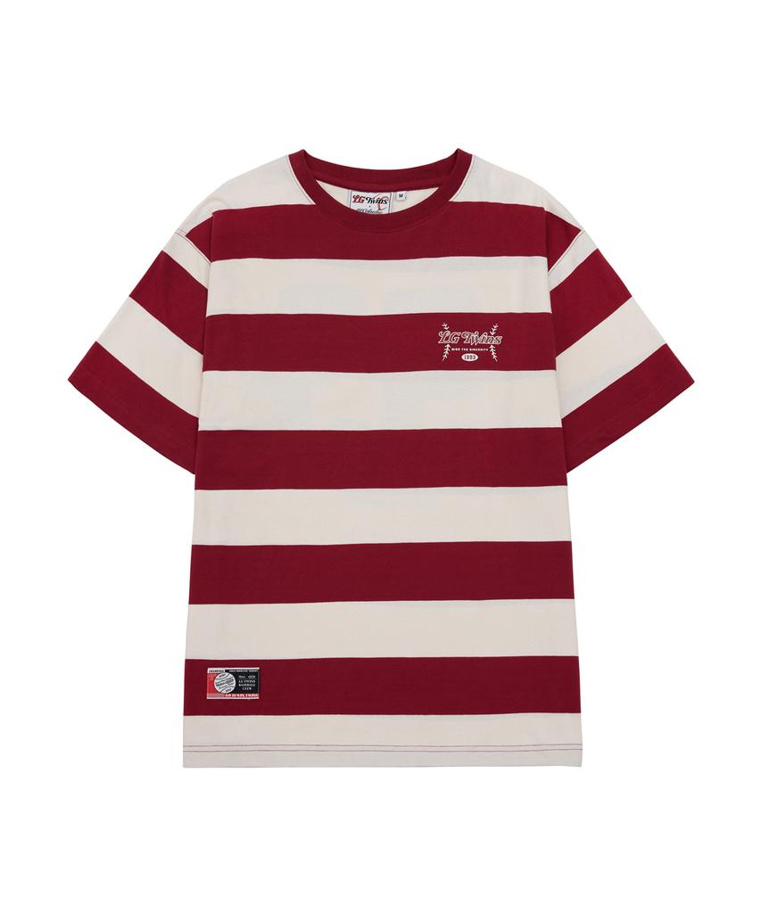 1993STUDIO [Lg Twins X 1993 Studio] 93 Big Stripe T-Shirt_Red