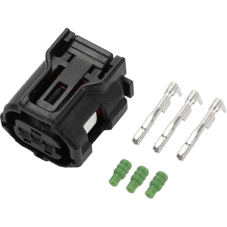 

3 Pin Camshaft Position Sensor Connector Plug No.9091905060 - Car Female Wire Terminal Connector - for Lexus Plastic Black - 1 Set