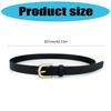 Simple Deisgn Women Thin PU Leather Belt Fashionable Skinny Waist Accessory for Jeans and Dresses with Gold Pin Buckle